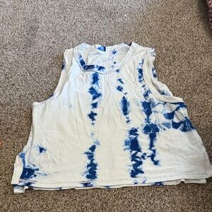 lululemon athletica Blue and White Tank Top